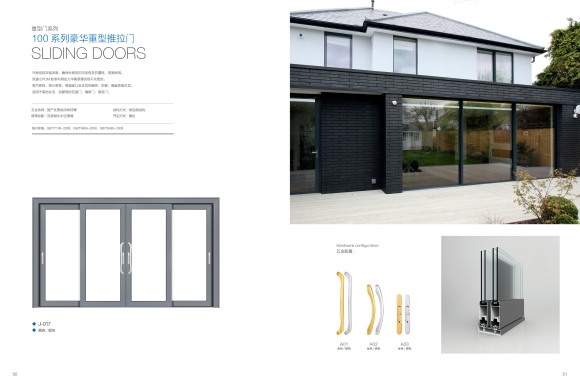 100系列豪华重型推拉门